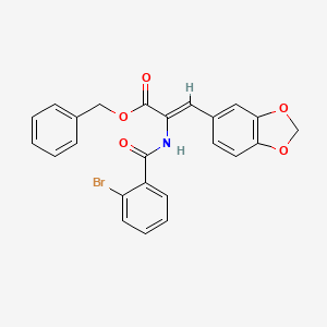 molecular formula C24H18BrNO5 B5052045 benzyl 3-(1,3-benzodioxol-5-yl)-2-[(2-bromobenzoyl)amino]acrylate 