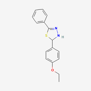 molecular formula C16H16N2OS B5052053 2-(4-ethoxyphenyl)-5-phenyl-2,3-dihydro-1,3,4-thiadiazole 