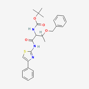 molecular formula C25H29N3O4S B5052059 tert-butyl (2-(benzyloxy)-1-{[(4-phenyl-1,3-thiazol-2-yl)amino]carbonyl}propyl)carbamate 