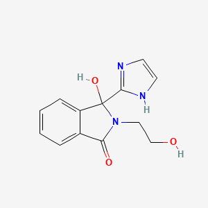 molecular formula C13H13N3O3 B5052069 3-hydroxy-2-(2-hydroxyethyl)-3-(1H-imidazol-2-yl)-1-isoindolinone 