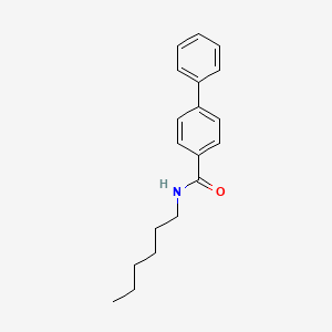 molecular formula C19H23NO B5052082 N-hexyl-4-biphenylcarboxamide 