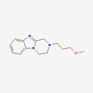 molecular formula C14H19N3O B5052089 2-(3-methoxypropyl)-1,2,3,4-tetrahydropyrazino[1,2-a]benzimidazole 