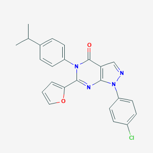 1-(4-chlorophenyl)-6-(2-furyl)-5-(4-isopropylphenyl)-1,5-dihydro-4H-pyrazolo[3,4-d]pyrimidin-4-one