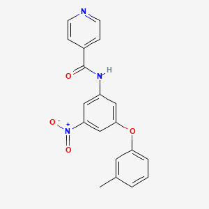 N-[3-(3-methylphenoxy)-5-nitrophenyl]isonicotinamide