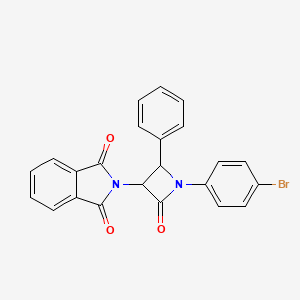 molecular formula C23H15BrN2O3 B5052106 2-[1-(4-bromophenyl)-2-oxo-4-phenyl-3-azetidinyl]-1H-isoindole-1,3(2H)-dione 