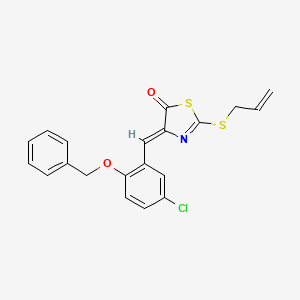 molecular formula C20H16ClNO2S2 B5052109 2-(allylthio)-4-[2-(benzyloxy)-5-chlorobenzylidene]-1,3-thiazol-5(4H)-one 