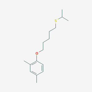 molecular formula C16H26OS B5052112 1-{[5-(isopropylthio)pentyl]oxy}-2,4-dimethylbenzene 