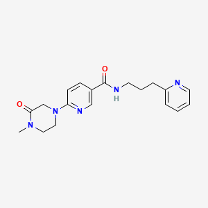 6-(4-methyl-3-oxo-1-piperazinyl)-N-[3-(2-pyridinyl)propyl]nicotinamide