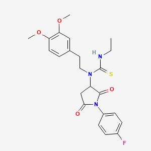 N-[2-(3,4-dimethoxyphenyl)ethyl]-N'-ethyl-N-[1-(4-fluorophenyl)-2,5-dioxo-3-pyrrolidinyl]thiourea