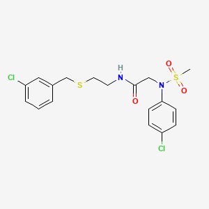 N~1~-{2-[(3-chlorobenzyl)thio]ethyl}-N~2~-(4-chlorophenyl)-N~2~-(methylsulfonyl)glycinamide