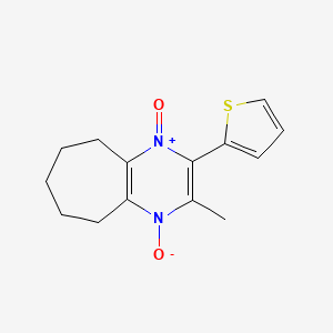 molecular formula C14H16N2O2S B5052213 2-methyl-3-(2-thienyl)-6,7,8,9-tetrahydro-5H-cyclohepta[b]pyrazine 1,4-dioxide 