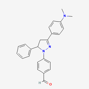 4-{3-[4-(dimethylamino)phenyl]-5-phenyl-4,5-dihydro-1H-pyrazol-1-yl}benzaldehyde