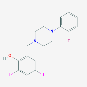 2-{[4-(2-fluorophenyl)-1-piperazinyl]methyl}-4,6-diiodophenol