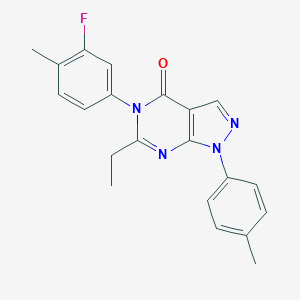 6-ethyl-5-(3-fluoro-4-methylphenyl)-1-(4-methylphenyl)-1,5-dihydro-4H-pyrazolo[3,4-d]pyrimidin-4-one