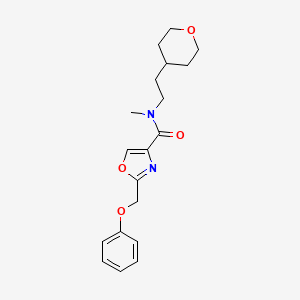 N-methyl-2-(phenoxymethyl)-N-[2-(tetrahydro-2H-pyran-4-yl)ethyl]-1,3-oxazole-4-carboxamide