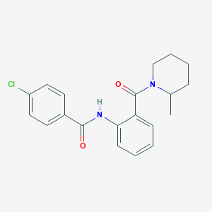 4-chloro-N-{2-[(2-methyl-1-piperidinyl)carbonyl]phenyl}benzamide