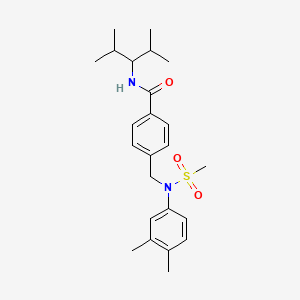 4-{[(3,4-dimethylphenyl)(methylsulfonyl)amino]methyl}-N-(1-isopropyl-2-methylpropyl)benzamide