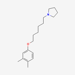 molecular formula C18H29NO B5052245 1-[6-(3,4-dimethylphenoxy)hexyl]pyrrolidine 