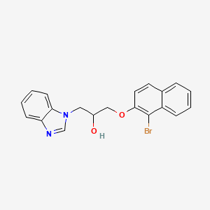 molecular formula C20H17BrN2O2 B5052250 1-(1H-benzimidazol-1-yl)-3-[(1-bromo-2-naphthyl)oxy]-2-propanol 