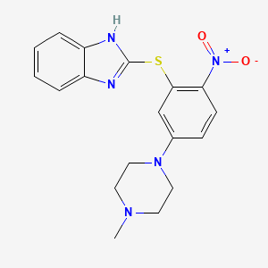 molecular formula C18H19N5O2S B5052252 2-{[5-(4-methyl-1-piperazinyl)-2-nitrophenyl]thio}-1H-benzimidazole 