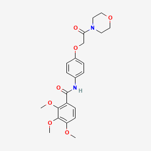 molecular formula C22H26N2O7 B5052263 2,3,4-trimethoxy-N-{4-[2-(4-morpholinyl)-2-oxoethoxy]phenyl}benzamide 