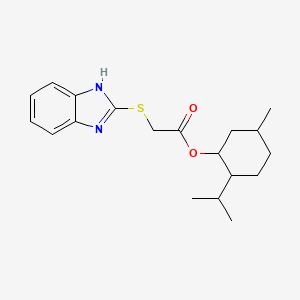 2-isopropyl-5-methylcyclohexyl (1H-benzimidazol-2-ylthio)acetate