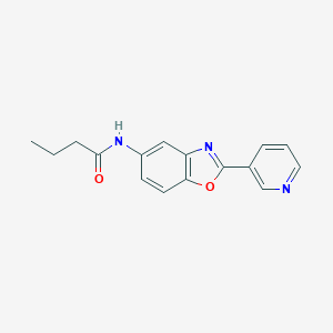 N-[2-(3-pyridinyl)-1,3-benzoxazol-5-yl]butanamide