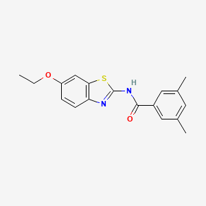 molecular formula C18H18N2O2S B5052285 N-(6-ethoxy-1,3-benzothiazol-2-yl)-3,5-dimethylbenzamide 