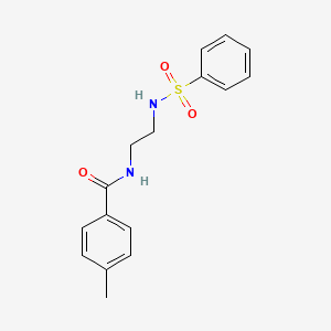 4-methyl-N-{2-[(phenylsulfonyl)amino]ethyl}benzamide