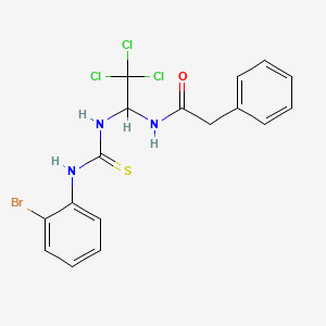 molecular formula C17H15BrCl3N3OS B5052313 N-[1-({[(2-bromophenyl)amino]carbonothioyl}amino)-2,2,2-trichloroethyl]-2-phenylacetamide 