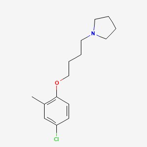 molecular formula C15H22ClNO B5052319 1-[4-(4-chloro-2-methylphenoxy)butyl]pyrrolidine 