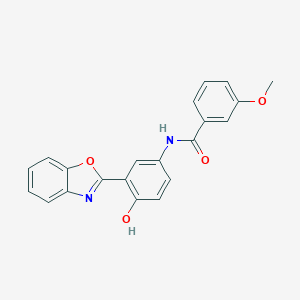 molecular formula C21H16N2O4 B505232 N-[3-(1,3-benzoxazol-2-yl)-4-hydroxyphenyl]-3-methoxybenzamide 