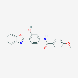 molecular formula C21H16N2O4 B505233 N-[4-(1,3-benzoxazol-2-yl)-3-hydroxyphenyl]-4-methoxybenzamide 