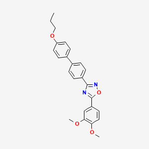 molecular formula C25H24N2O4 B5052339 5-(3,4-Dimethoxyphenyl)-3-(4'-propoxybiphenyl-4-yl)-1,2,4-oxadiazole 