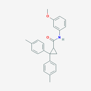 molecular formula C25H25NO2 B5052365 N-(3-methoxyphenyl)-2,2-bis(4-methylphenyl)cyclopropanecarboxamide 