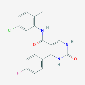 N-(5-chloro-2-methylphenyl)-4-(4-fluorophenyl)-6-methyl-2-oxo-1,2,3,4-tetrahydro-5-pyrimidinecarboxamide