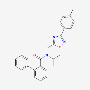 N-isopropyl-N-{[3-(4-methylphenyl)-1,2,4-oxadiazol-5-yl]methyl}-2-biphenylcarboxamide