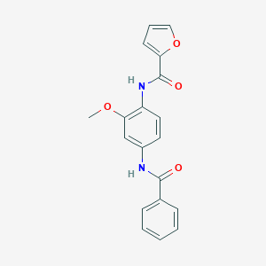 molecular formula C19H16N2O4 B505238 N-[4-(benzoylamino)-2-methoxyphenyl]-2-furamide 
