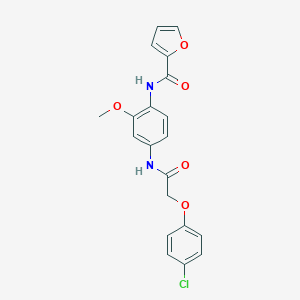 N-(4-{[(4-chlorophenoxy)acetyl]amino}-2-methoxyphenyl)-2-furamide