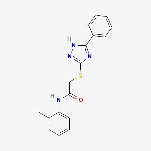 N-(2-methylphenyl)-2-[(5-phenyl-4H-1,2,4-triazol-3-yl)thio]acetamide