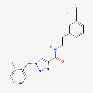 molecular formula C20H19F3N4O B5052402 1-(2-methylbenzyl)-N-{2-[3-(trifluoromethyl)phenyl]ethyl}-1H-1,2,3-triazole-4-carboxamide 