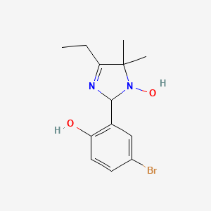 molecular formula C13H17BrN2O2 B5052413 2-(5-bromo-2-hydroxyphenyl)-4-ethyl-5,5-dimethyl-2,5-dihydro-1H-imidazol-1-ol 