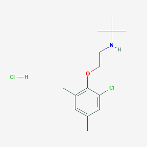 molecular formula C14H23Cl2NO B5052418 N-[2-(2-chloro-4,6-dimethylphenoxy)ethyl]-2-methyl-2-propanamine hydrochloride 