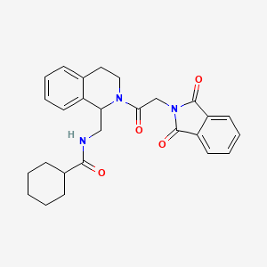 molecular formula C27H29N3O4 B5052426 N-({2-[2-(1,3-dioxo-1,3-dihydro-2H-isoindol-2-yl)acetyl]-1,2,3,4-tetrahydro-1-isoquinolinyl}methyl)cyclohexanecarboxamide 