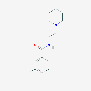 3,4-dimethyl-N-[2-(1-piperidinyl)ethyl]benzamide