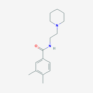 molecular formula C16H24N2O B5052456 3,4-dimethyl-N-[2-(1-piperidinyl)ethyl]benzamide 