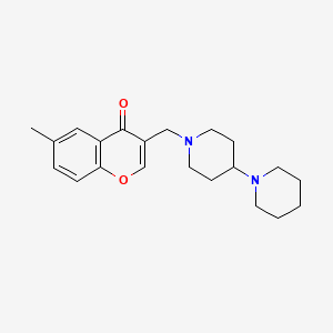 molecular formula C21H28N2O2 B5052470 3-(1,4'-bipiperidin-1'-ylmethyl)-6-methyl-4H-chromen-4-one 