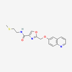 N-[2-(methylthio)ethyl]-2-[(6-quinolinyloxy)methyl]-1,3-oxazole-4-carboxamide