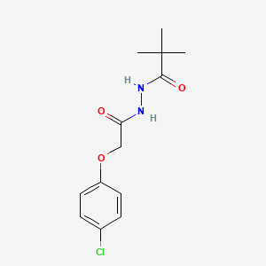 N'-[(4-chlorophenoxy)acetyl]-2,2-dimethylpropanohydrazide