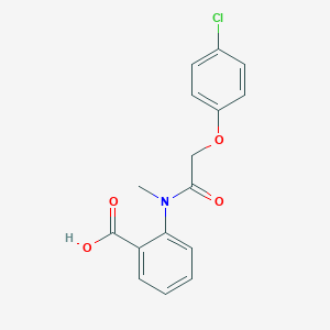 molecular formula C16H14ClNO4 B5052493 2-[[(4-chlorophenoxy)acetyl](methyl)amino]benzoic acid 